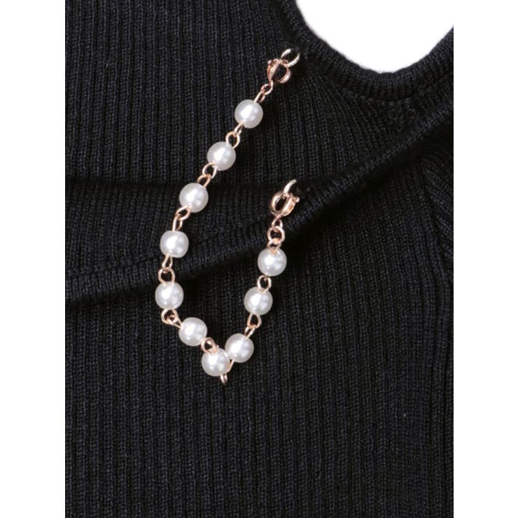 ショルダーパールチェーンニット | MERCURYDUO | 詳細画像26 