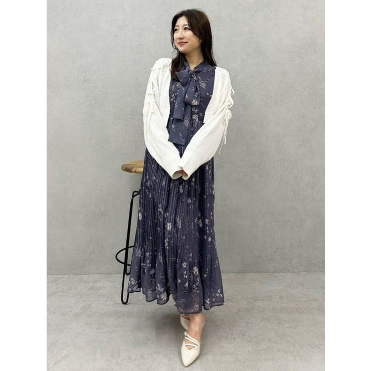 花柄プリーツティアードワンピース | MERCURYDUO | 詳細画像21 