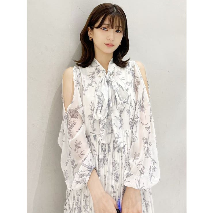 花柄プリーツティアードワンピース | MERCURYDUO | 詳細画像41 