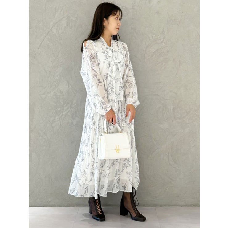 花柄プリーツティアードワンピース | MERCURYDUO | 詳細画像42 