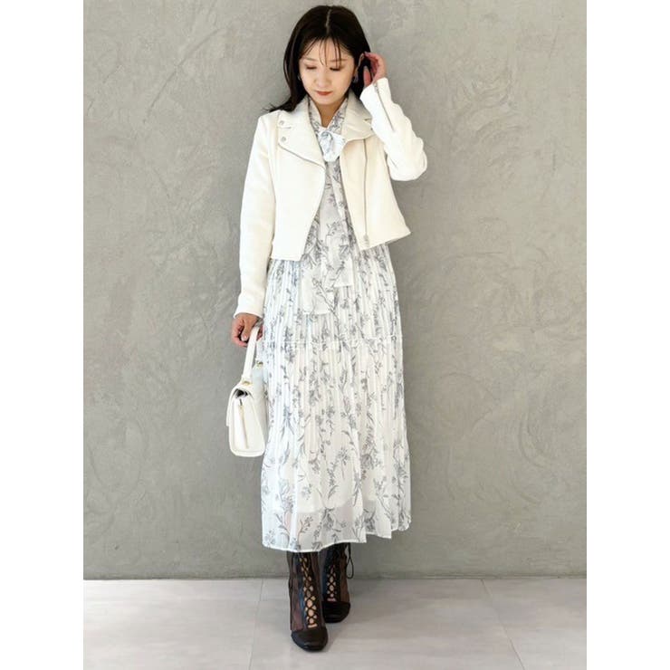 花柄プリーツティアードワンピース | MERCURYDUO | 詳細画像44 