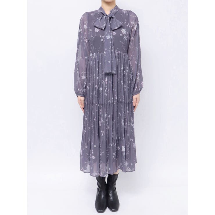 花柄プリーツティアードワンピース | MERCURYDUO | 詳細画像45 