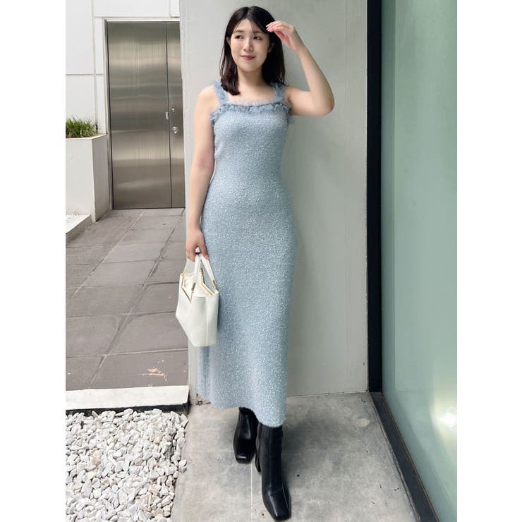 ラメシャギーカーデセットキャミニットワンピース | MERCURYDUO | 詳細画像12 