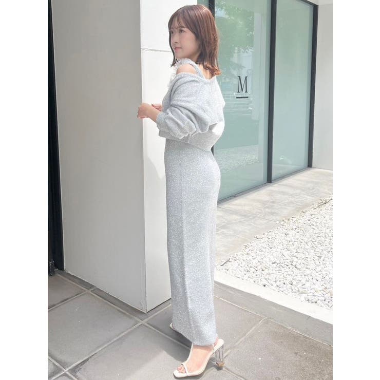 ラメシャギーカーデセットキャミニットワンピース | MERCURYDUO | 詳細画像35 