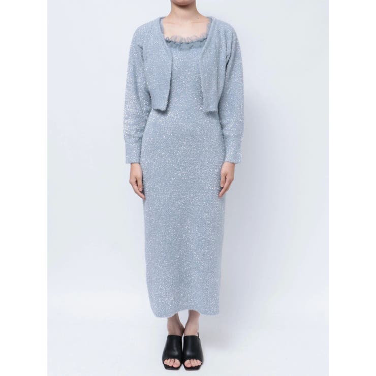 ラメシャギーカーデセットキャミニットワンピース | MERCURYDUO | 詳細画像41 