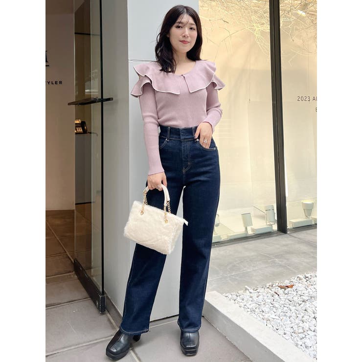 ハイウエストストレートストレッチデニム | MERCURYDUO | 詳細画像16 