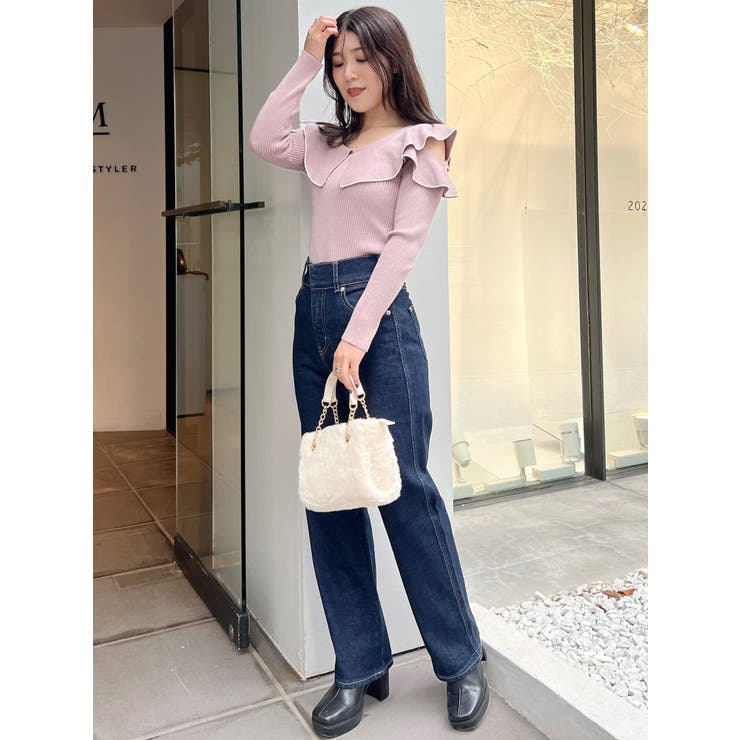 ハイウエストストレートストレッチデニム | MERCURYDUO | 詳細画像17 