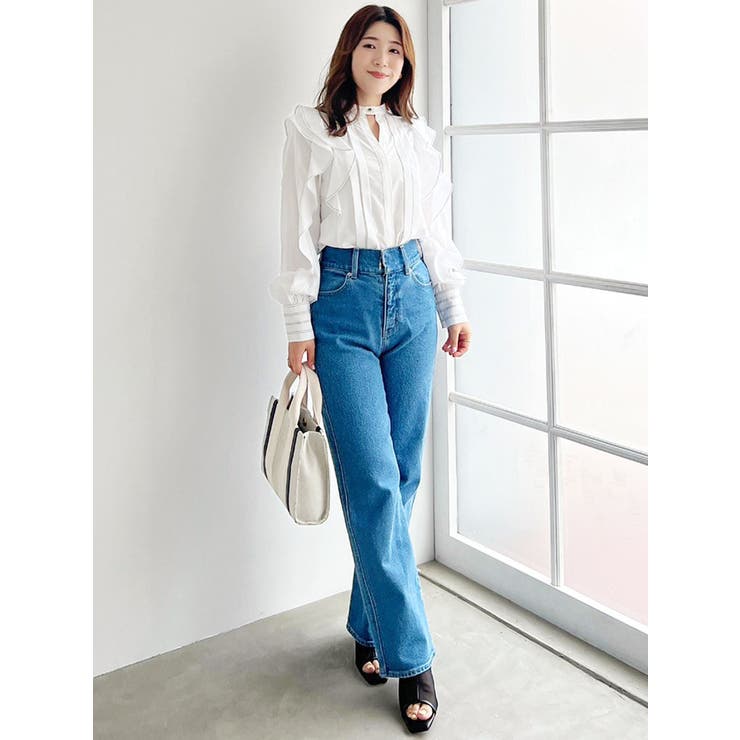 ハイウエストストレートストレッチデニム | MERCURYDUO | 詳細画像8 