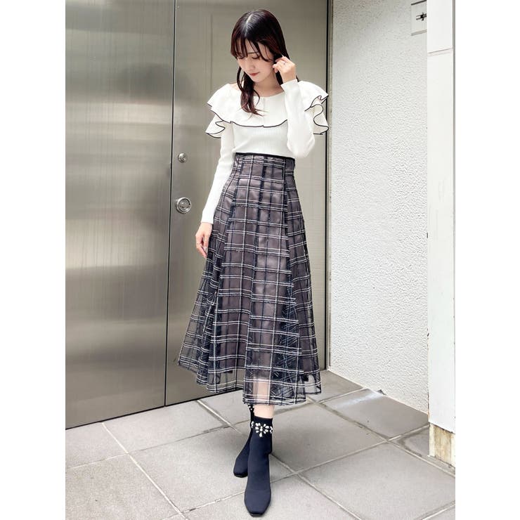 スパンコールレーススカート | MERCURYDUO | 詳細画像29 