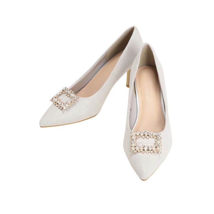 シルバー | 2WAYビジュー付パンプス | MERCURYDUO