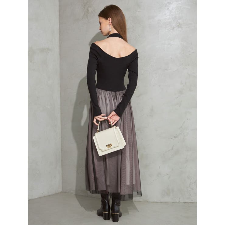 メタルパーツダブル切り替えスクエアトゥブーツ | MERCURYDUO | 詳細画像4 