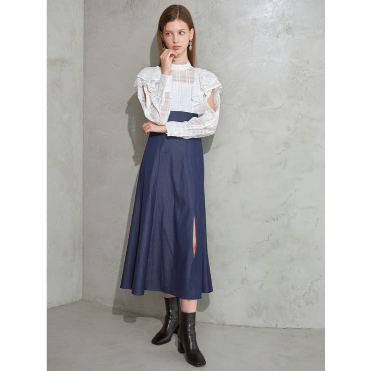 メタルパーツダブル切り替えスクエアトゥブーツ | MERCURYDUO | 詳細画像5 