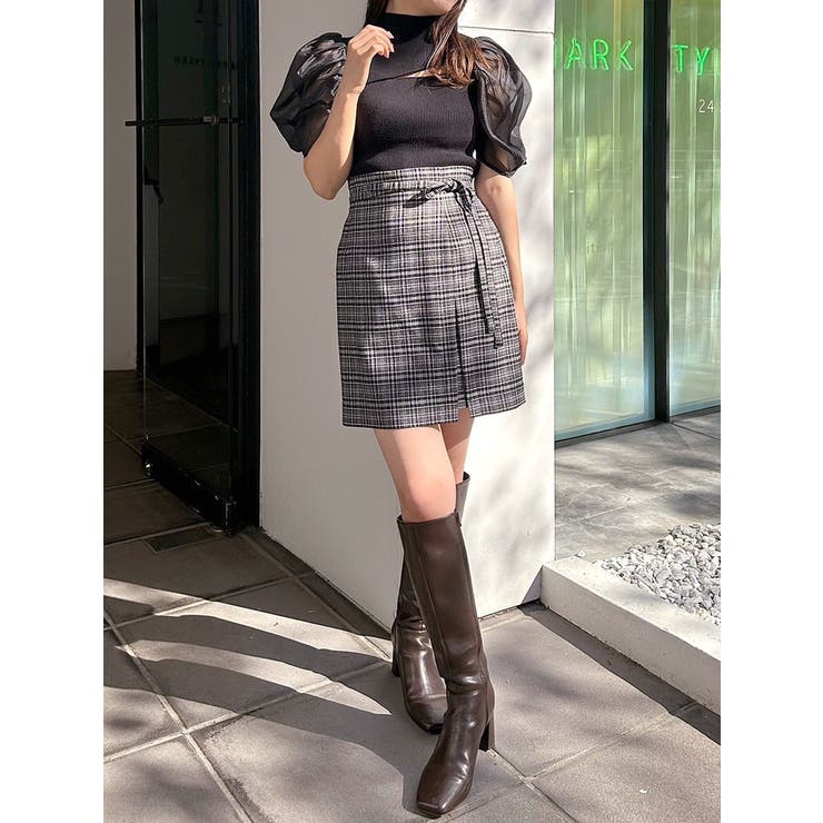 2WAY異素材パフスリーブカットアウトニット | MERCURYDUO | 詳細画像10 