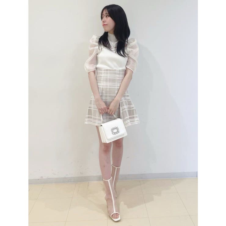 2WAY異素材パフスリーブカットアウトニット | MERCURYDUO | 詳細画像22 