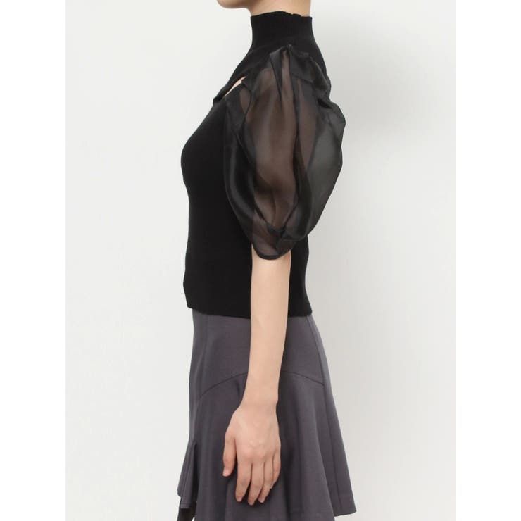 2WAY異素材パフスリーブカットアウトニット | MERCURYDUO | 詳細画像31 