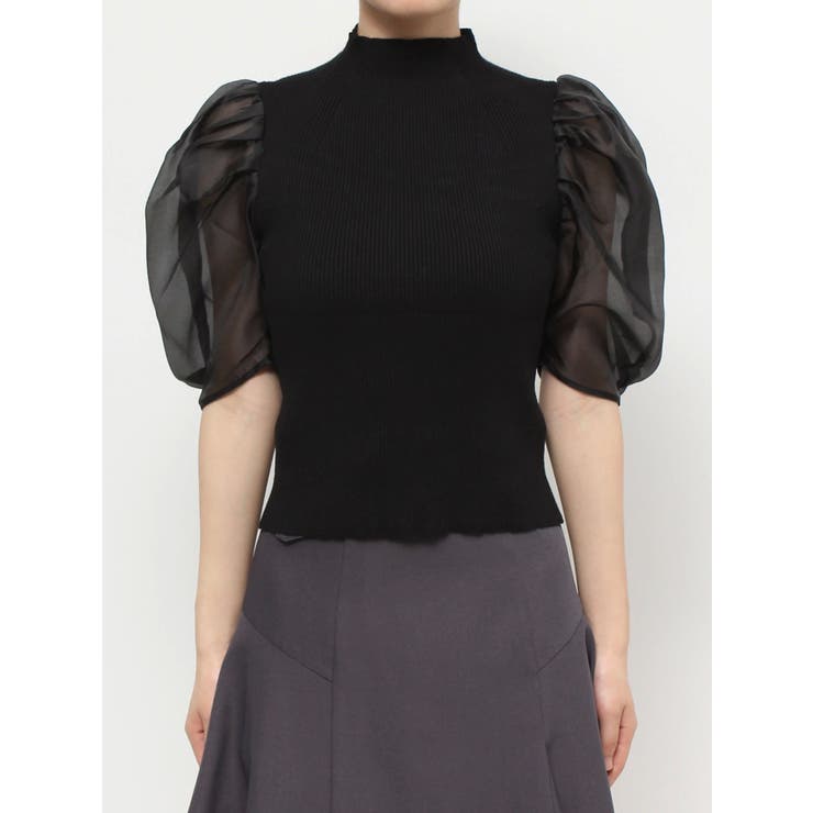 2WAY異素材パフスリーブカットアウトニット | MERCURYDUO | 詳細画像37 