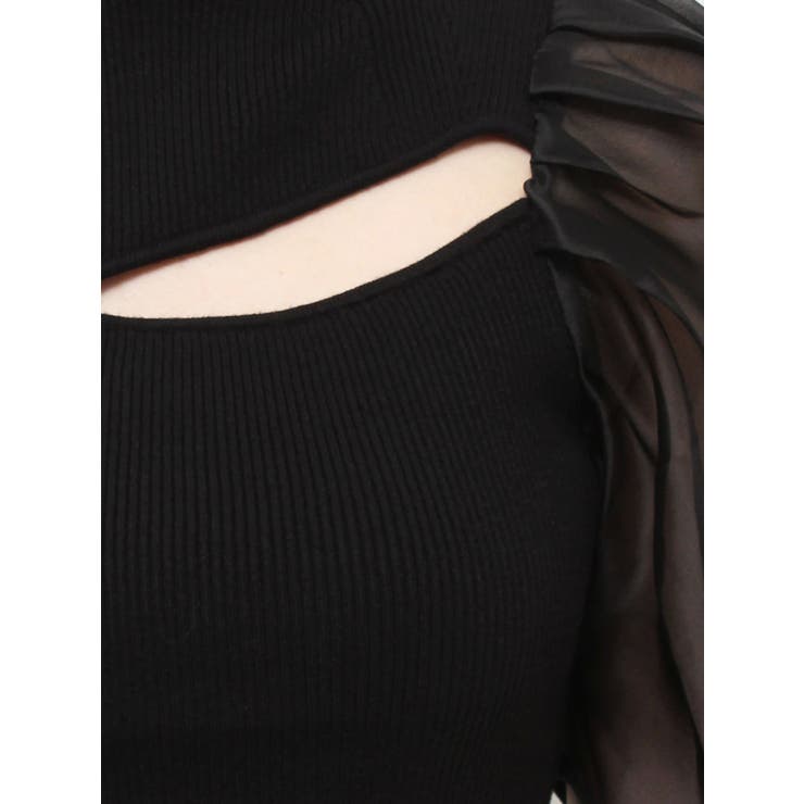 2WAY異素材パフスリーブカットアウトニット | MERCURYDUO | 詳細画像42 