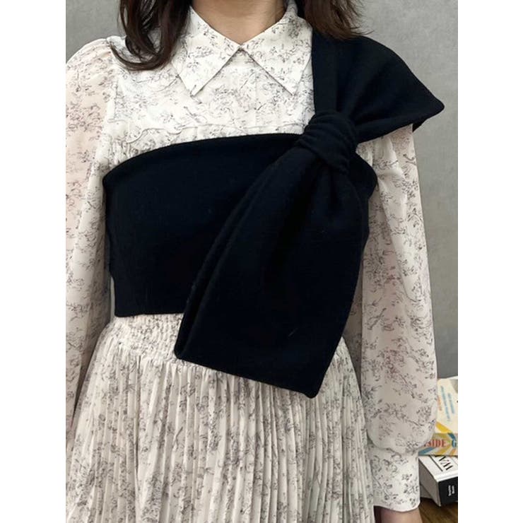 ブラック | ビッグリボンニットビスチェ | MERCURYDUO