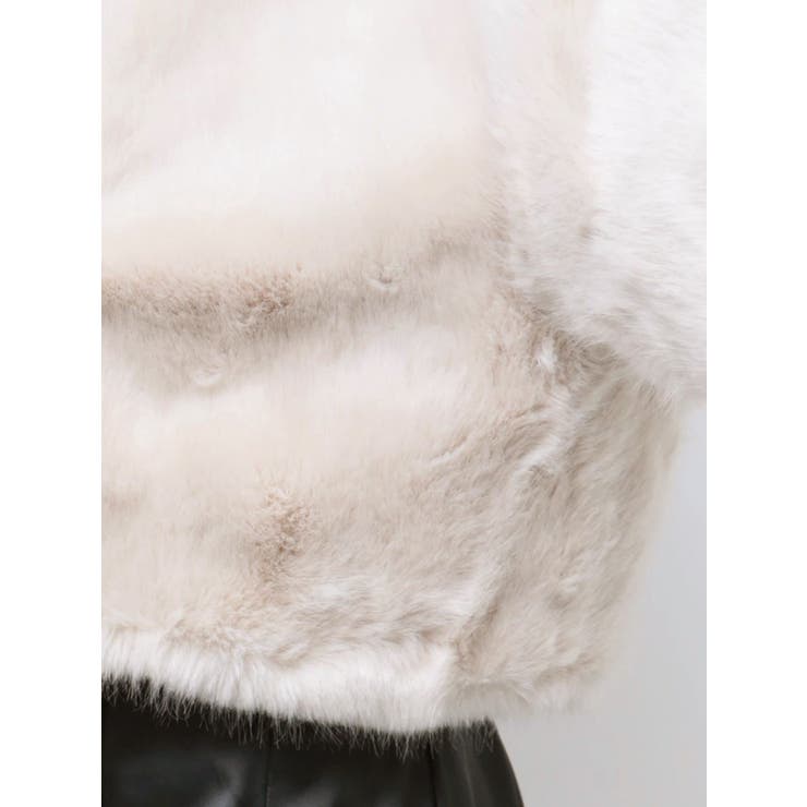 テーラードカラーファーショートコート[品番：MKSW0058380