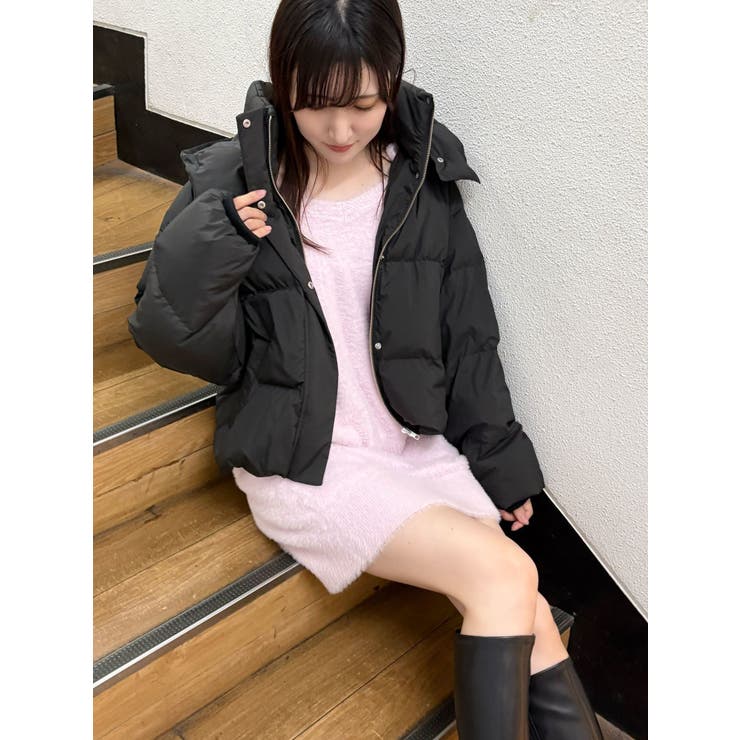 ミニシャギーストラップミニニットワンピース[品番：MKSW0059953