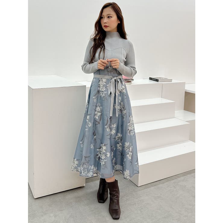 フラワードッキングコルセットワンピース | MERCURYDUO | 詳細画像48 