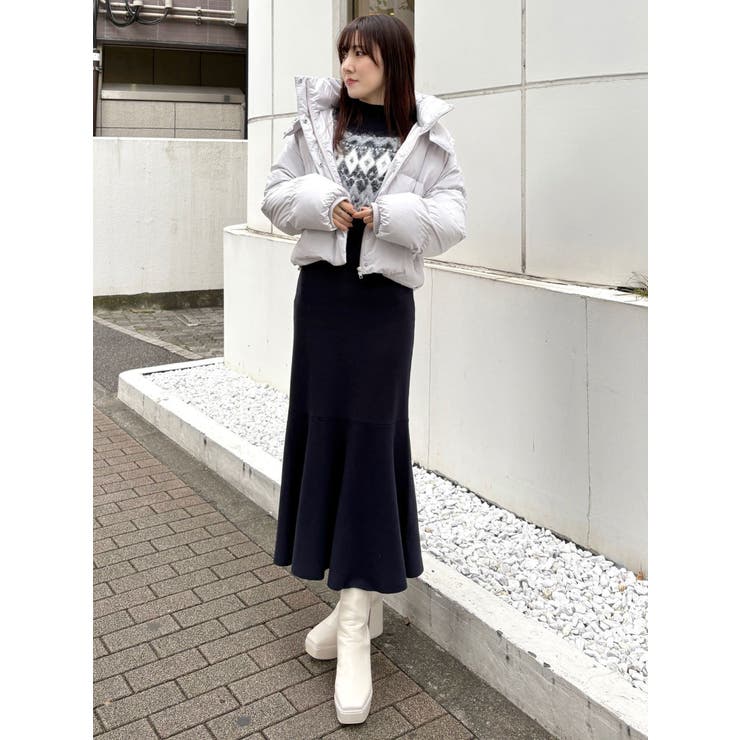 ❤︎未使用❤︎MERCURYDUO☆ノルディックジャカードドッキングニットワンピース MERCURYDUO（マーキュリーデュオ） ワンピース ノルディックジャカード