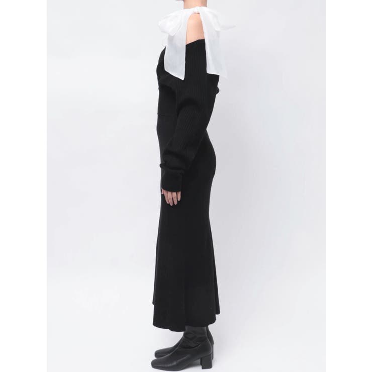 2WAYショルダーリボンマーメイドニットワンピース | MERCURYDUO | 詳細画像23 