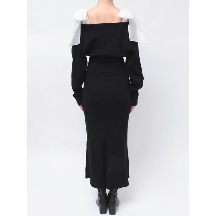 2WAYショルダーリボンマーメイドニットワンピース | MERCURYDUO | 詳細画像24 