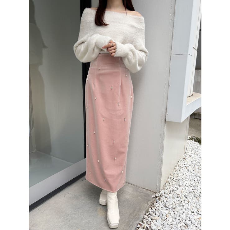 オフショルミニシャギーニット[品番：MKSW0060471]｜MERCURYDUO