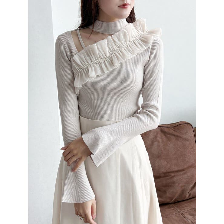 ⭐️おりめ⭐️新品 未使用　2点ニット OBLI◇ニット・セーター(厚手)/FREE/ポリエステル/GRY