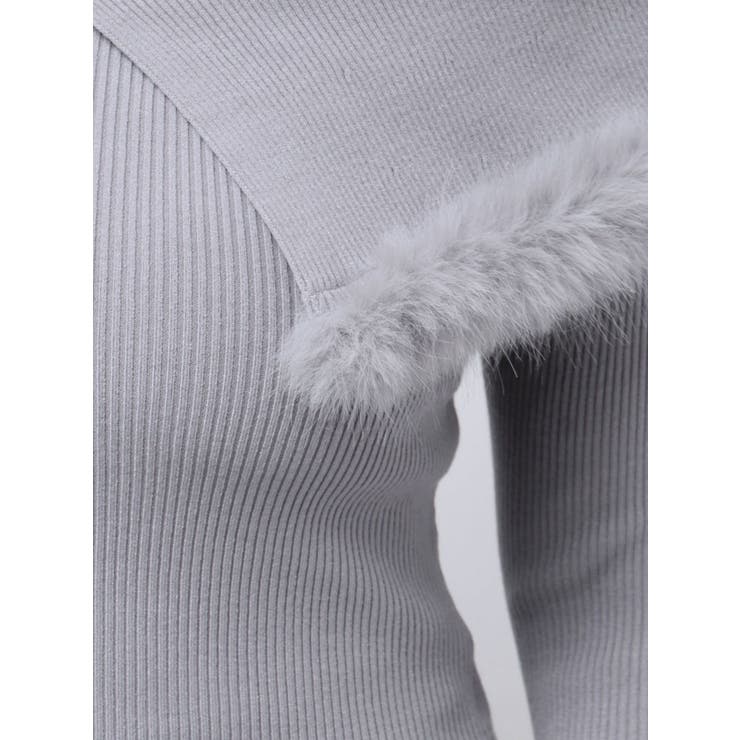 MERCURYDUO 6分丈 袖 ファー ニット MERCURYDUO 6分丈 袖 ファー ニット