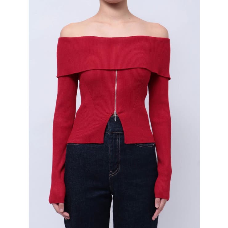 2WAYオフショルZIPロングスリーブニット | MERCURYDUO | 詳細画像16