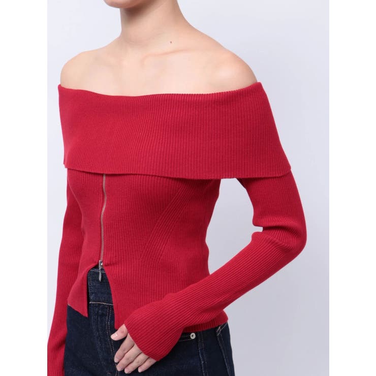 2WAYオフショルZIPロングスリーブニット | MERCURYDUO | 詳細画像20