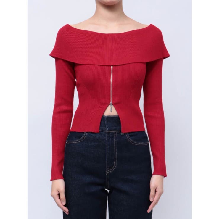 2WAYオフショルZIPロングスリーブニット | MERCURYDUO | 詳細画像23