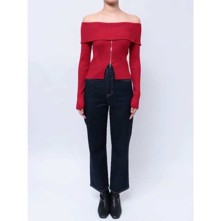 2WAYオフショルZIPロングスリーブニット | MERCURYDUO | 詳細画像24