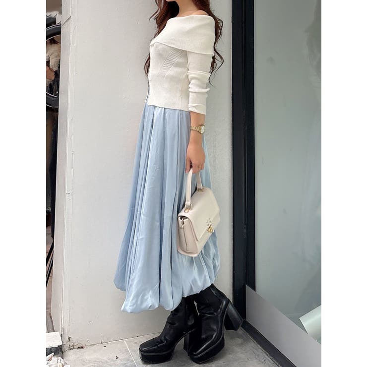 2WAYオフショルZIPロングスリーブニット | MERCURYDUO | 詳細画像4