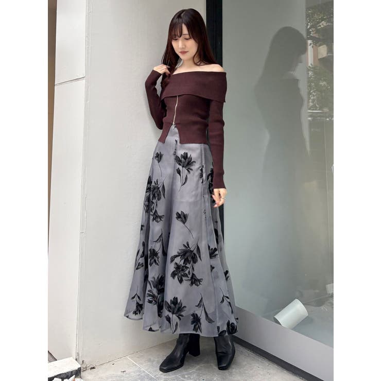 2WAYオフショルZIPロングスリーブニット | MERCURYDUO | 詳細画像7