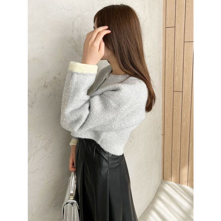 FRAY I.D｜フィルムシャギーニットカーディガン | Rakuten