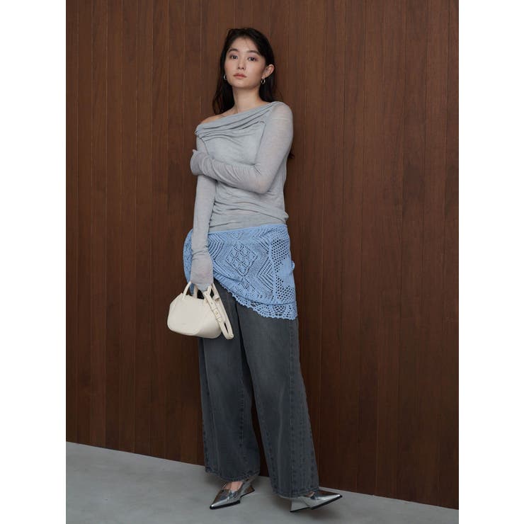 Serena Ruched Hobo Handle Crossbody Bag | MERCURYDUO | 詳細画像7 