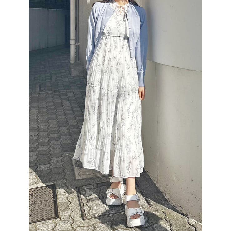 花柄プリーツティアードワンピース | MERCURYDUO | 詳細画像24 