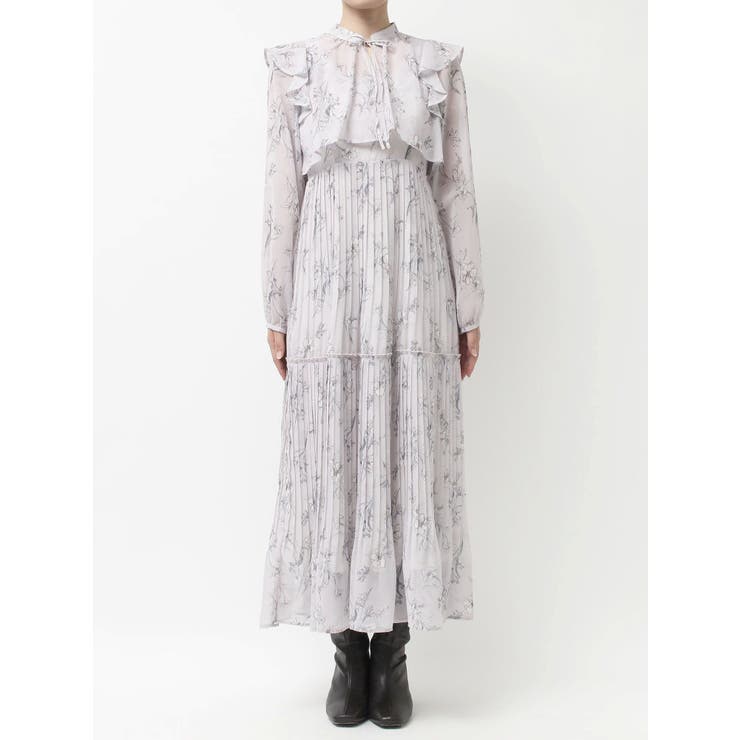 花柄プリーツティアードワンピース | MERCURYDUO | 詳細画像25 