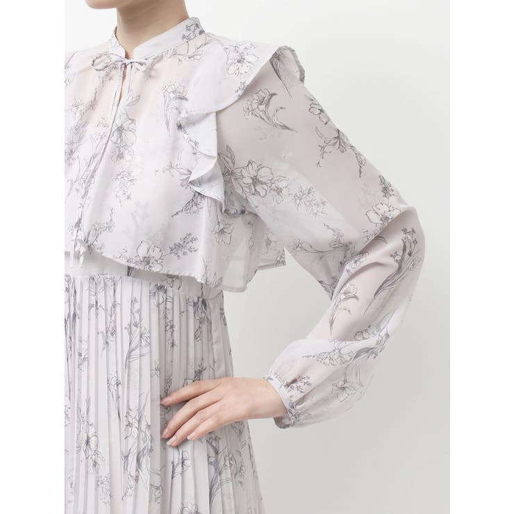 花柄プリーツティアードワンピース | MERCURYDUO | 詳細画像29 