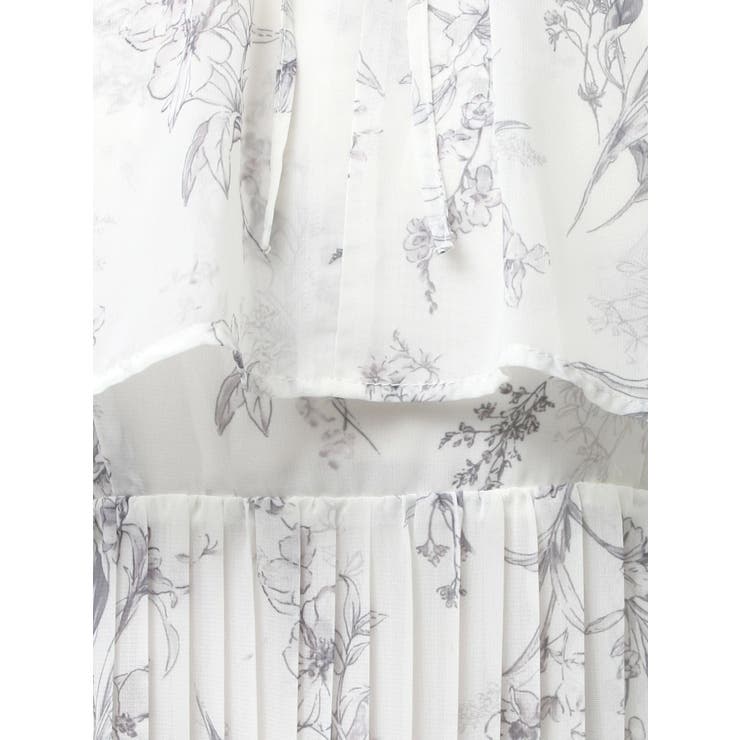 花柄プリーツティアードワンピース | MERCURYDUO | 詳細画像32 