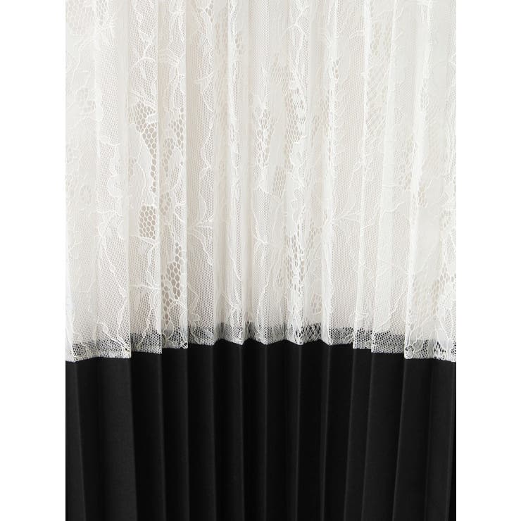 バイカラーレースプリーツミニワンピース | MERCURYDUO | 詳細画像23 