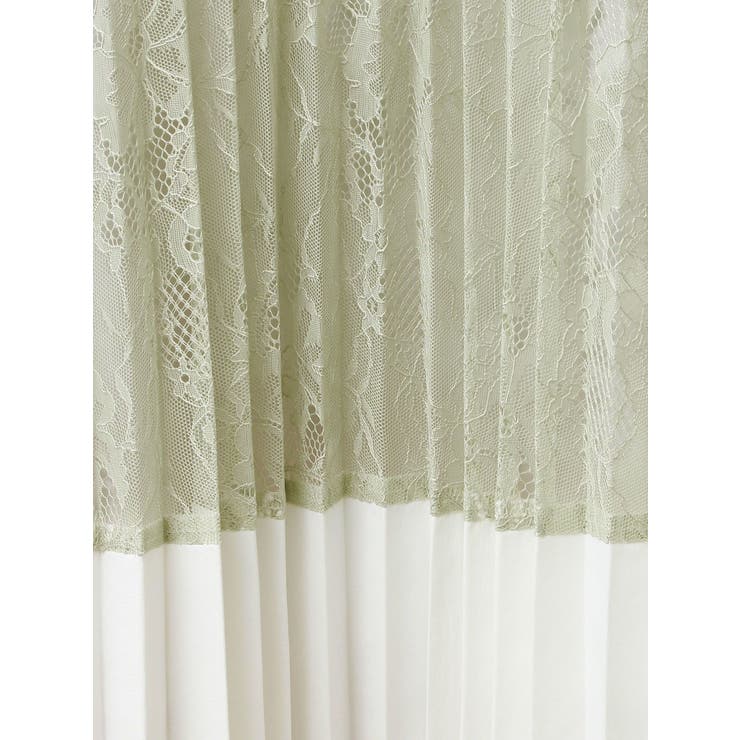 バイカラーレースプリーツミニワンピース | MERCURYDUO | 詳細画像25 