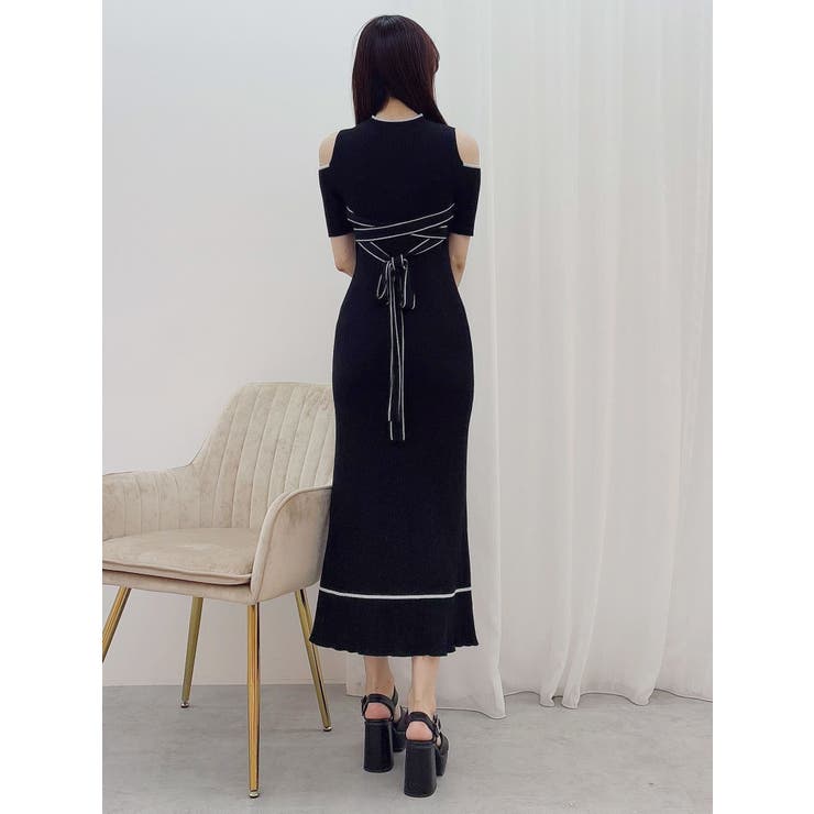 配色クロスリボンニットワンピース | MERCURYDUO | 詳細画像13 