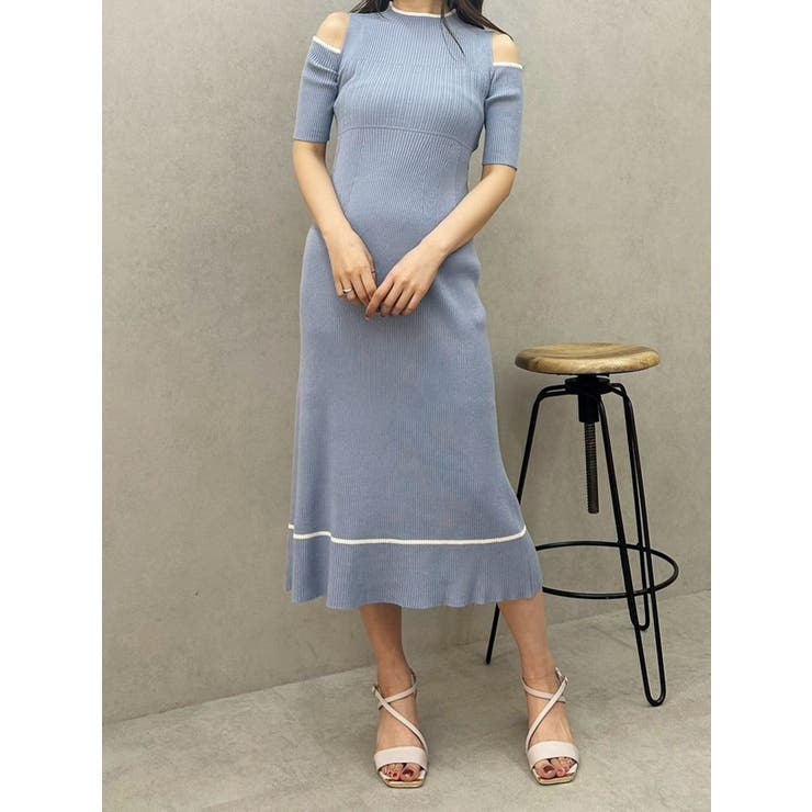 配色クロスリボンニットワンピース | MERCURYDUO | 詳細画像15 