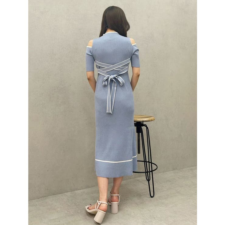 配色クロスリボンニットワンピース | MERCURYDUO | 詳細画像17 