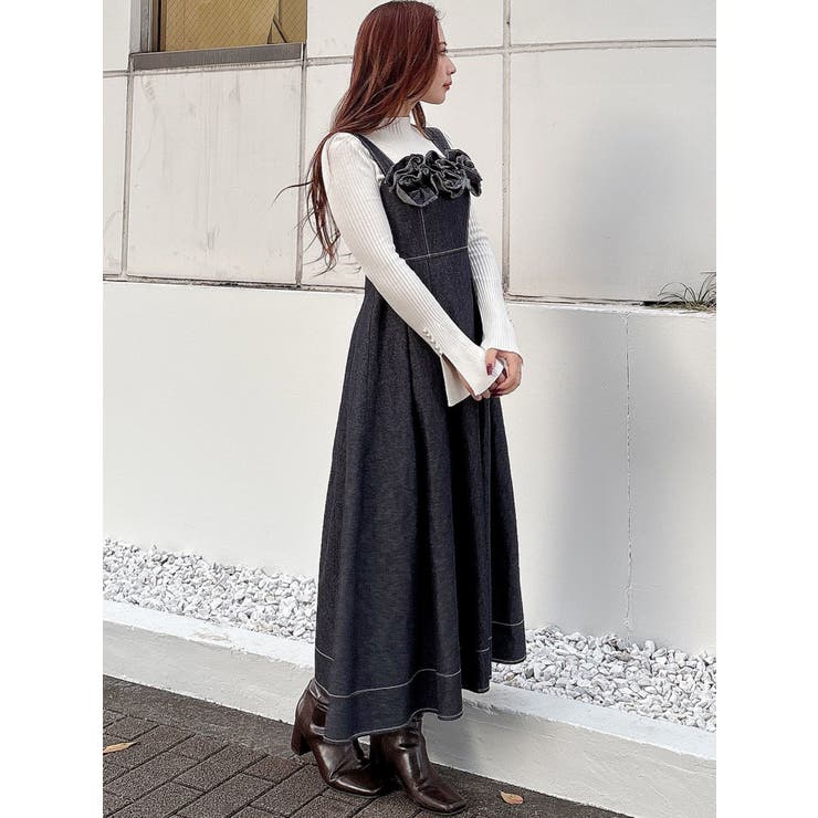 デニムフラワーモチーフジャンスカ | MERCURYDUO | 詳細画像14 