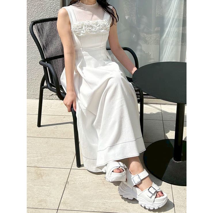 デニムフラワーモチーフジャンスカ | MERCURYDUO | 詳細画像8 